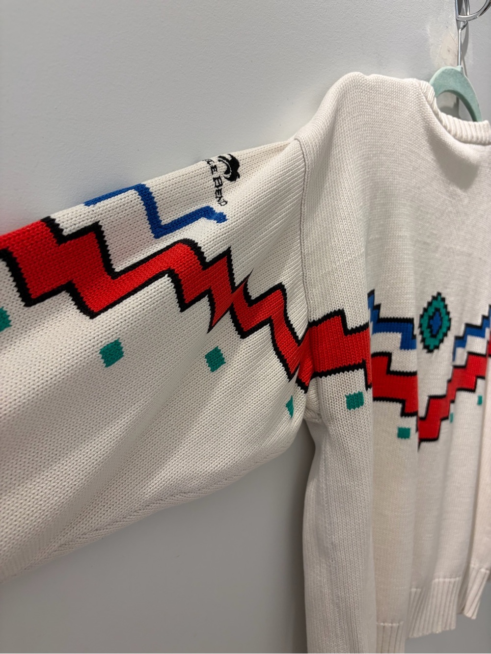 Vintage 90s HEAD Sportswear Aztec Southwestern Geometric Sweater - Picture 4 of 8